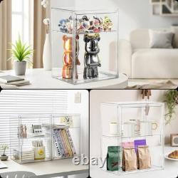 Large Clear Acrylic Display Case Shoe Storage Boxes With An Adjustable Divide