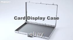 Large Lockable Aluminum Card Display Case 34x22, Portable Trade Show Storage f