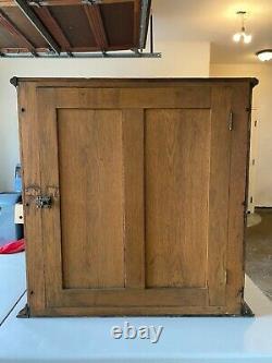 Late 1800s Early 1900s Nauman Oak Countertop Display Case Showcase General Store