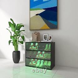 Light Shoe Box Three Layer Glass Door Storage Display Case Organizer