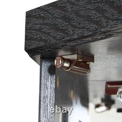 Lighted Corner Curio Cabinet Elegant Glass Display Case Storage for Living Room