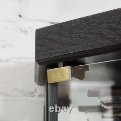 Lighted Corner Curio Cabinet Elegant Glass Display Case Storage for Living Room