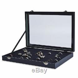 Livivo 100 Ring Velvet Jewellery Display Box Storage Tray Case Holder Organiser