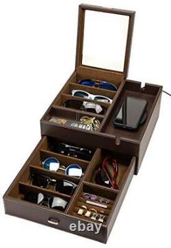 Lookout Sunglasses and Eyeglasses Organizer Storage Display Case Dresser Vale