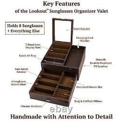 Lookout Sunglasses and Eyeglasses Organizer Storage Display Case Dresser Vale