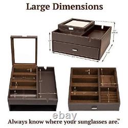 Lookout Sunglasses and Eyeglasses Organizer Storage Display Case Dresser Vale