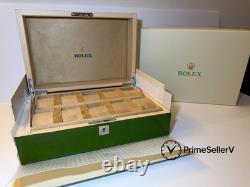 Luxury 10-Slot Green Wooden Watch Box Premium Display Storage Case