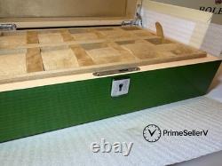 Luxury 10-Slot Green Wooden Watch Box Premium Display Storage Case