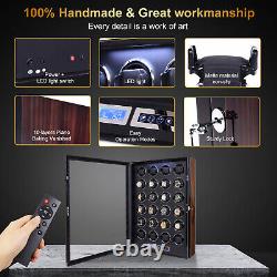 Luxury Automatic 24 Watch Winder LCD Touch Screen Display Box Case Storage Gift