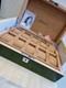 Luxury Watch Display Case Green Wood 10 Slot Storage Box