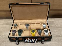 Luxury Watch Storage Case Display Durable Metal Box 12 Slots Suede Inside