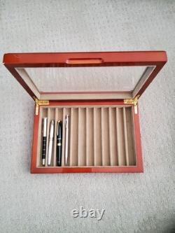 Luxury Wood Pen Display Case, 12 Pen Capacity