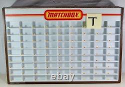 MATCHBOX Store Display Case VINTAGE 1970s Lesney for 81 Cars Great Shape (T)