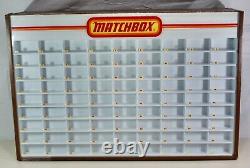 MATCHBOX Store Display Case VINTAGE 1970s Lesney for 81 Cars Great Shape (T)