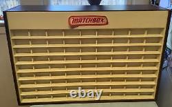 MATCHBOX Store Display Case VINTAGE 1970s Lesney for 81 Cars Missing Front