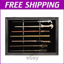 Magic Wand Display Case Holds 7 Secure Wall/Hang Storage with Acrylic Shield
