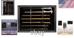 Magic Wand Display Case Holds 7 Secure Wall/Hang Storage with Acrylic Shield