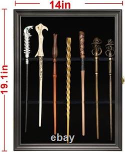 Magic Wand Display Case Holds 7 Secure Wall/Hang Storage with Acrylic Shield