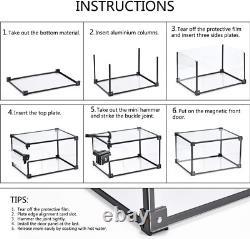 Magnetic Side Open Transparent Plastic Storage Shoe Box Clear Shoe Display Case