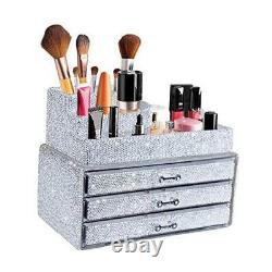 Makeup Organizers Drawer, Jewelry Cosmetic Storage Display Boxes, Makeup White