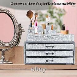 Makeup Organizers Drawer, Jewelry Cosmetic Storage Display Boxes, Makeup White