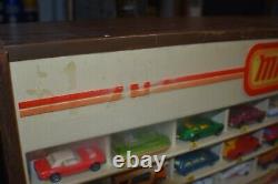 Matchbox store display case with cars-RARE