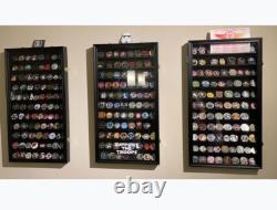 Medals Challenge Coins Display Case Cabinet Poker Chips Storage Mini Figurines