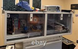 Metal Countertop Retail (Meijer) Display Cases, Sliding Glass Doors, AdjShelves