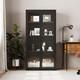 Metal Display Cabinet Curio Storage Bookcase Withacrylic Door 3 Adjustable Shelves