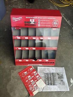 Milwaukee Shockwave Drill Bit Metal Display Case Store Display Red Storage