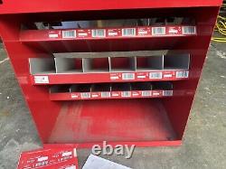 Milwaukee Shockwave Drill Bit Metal Display Case Store Display Red Storage