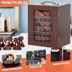 Miniature Storage Case for Collectibles, Miniature Display Cases with Magnetic D