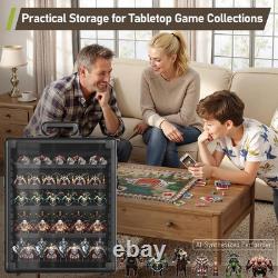 Miniatures Storage Case for Collectibles, Figurine Display Case with 2 Locks & 5