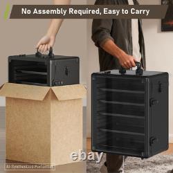 Miniatures Storage Case for Collectibles, Figurine Display Case with 2 Locks & 5