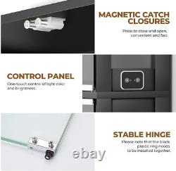 Minifigures Corner Display Case 4 Tier LED Figure Diecast Car Card Curio Cabinet