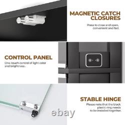 Minifigures Corner Display Case 4 Tier LED Figure Diecast Car Card Curio Cabinet