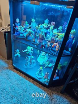 Minifigures Corner Display Case 4 Tier LED Figure Diecast Car Card Curio Cabinet