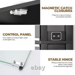 Minifigures Corner Display Case 4 Tier LED Light Figure Diecast Car Toy Cabinet