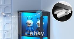 Minifigures Corner Display Case 4 Tier LED Light Figure Diecast Car Toy Cabinet