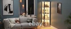 Minifigures Corner Display Case 4 Tier White LED Figure Diecast Toy Car Cabinet