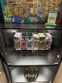 Minifigures Corner Display Case White 4 Tier LED Figure Diecast Toy Car Cabinet