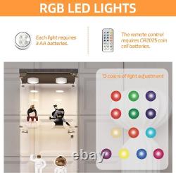 Minifigures Display Case 4 Tier LED Figure Diecast Car Glass Shelf 65 Cabinet