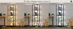 Minifigures Display Case 4 Tier LED Figure Diecast Model Car Shelf Glass Cabinet
