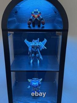 Minifigures Display Case 5 Tier Arched LED Light Action Figure Car Curio Cabinet