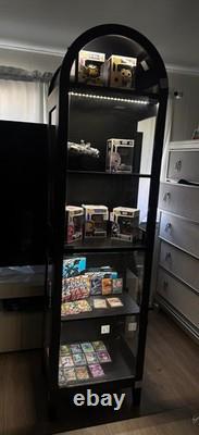 Minifigures Display Case 5 Tier Arched LED Light Action Figure Car Curio Cabinet