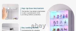 Minifigures Display Case 6 Tier 71 RGB LED Light Figure Glass Car White Cabinet