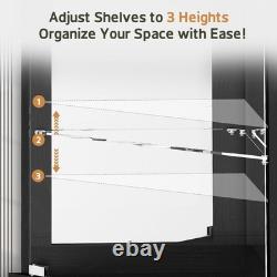 Minifigures Display Case 6 Tier 72 LED Light Figure Collectibles Glass Cabinet