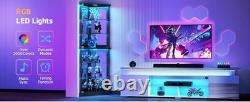 Minifigures Display Case 6 Tier 72 LED Light Figure Collectibles Glass Cabinet