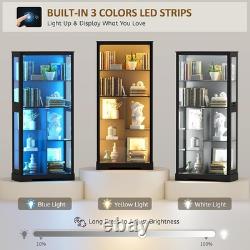 Minifigures Display Case 7 Tier 71 LED Light Figure Collectibles Glass Cabinet