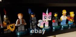 Minifigures Display Case Black 200 Pcs LEGO Figurines Wood Cabinet With Plates